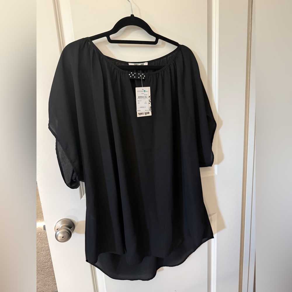 NWT Black 2x Daniel Rainn Blouse